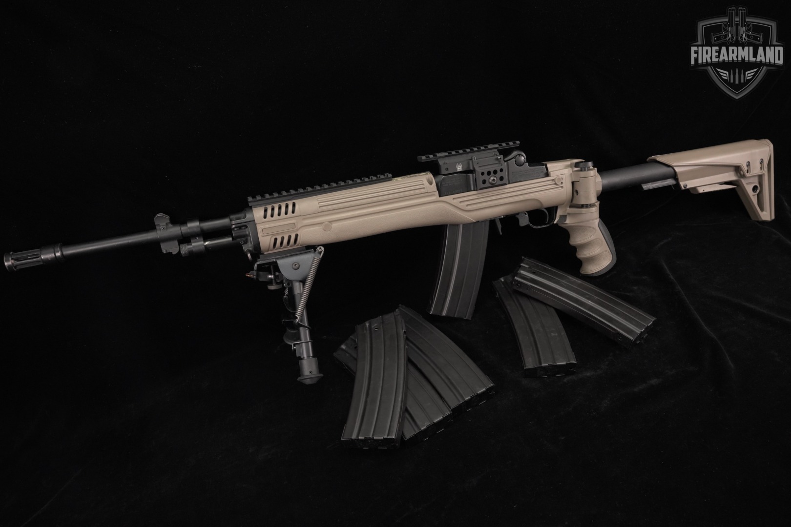 1998 Ruger Mini-14 186-Series; LE / GOVT 18" Tan Mini14 ATI CHASSIS +BIPOD-img-2