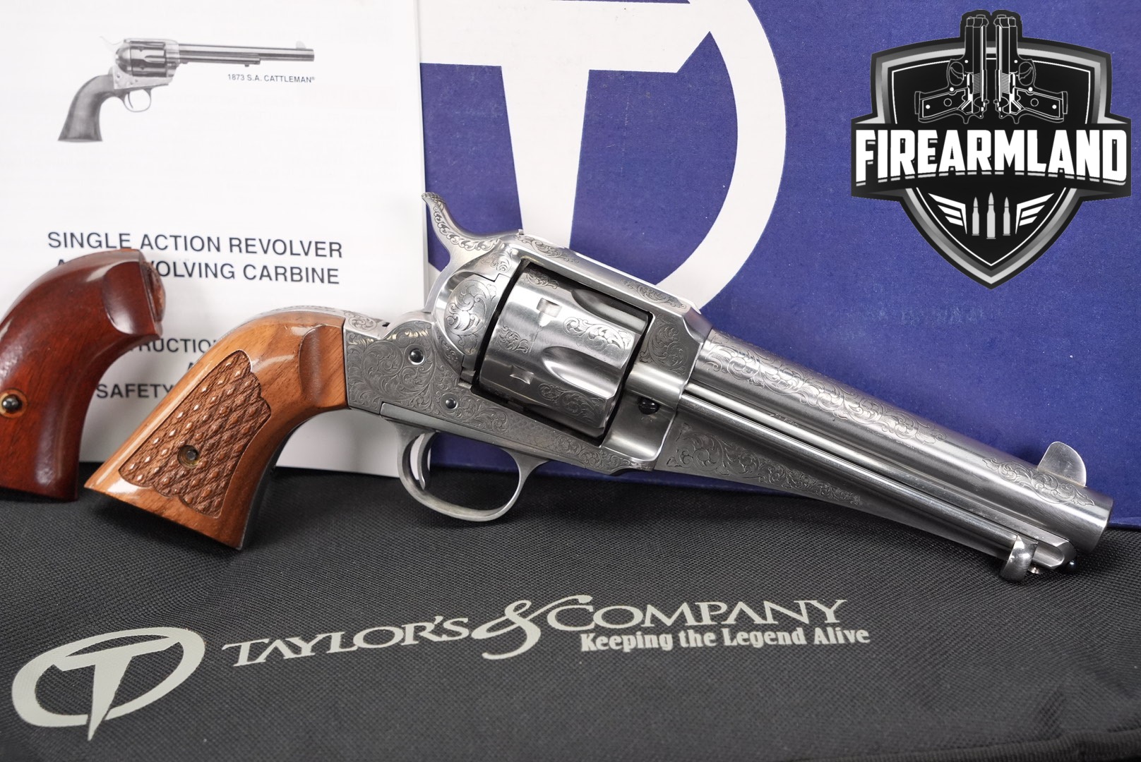 Taylor's & Co 1875 Outlaw White Engraved 5.5" Stainless ITALY +ORIG BOX-img-0