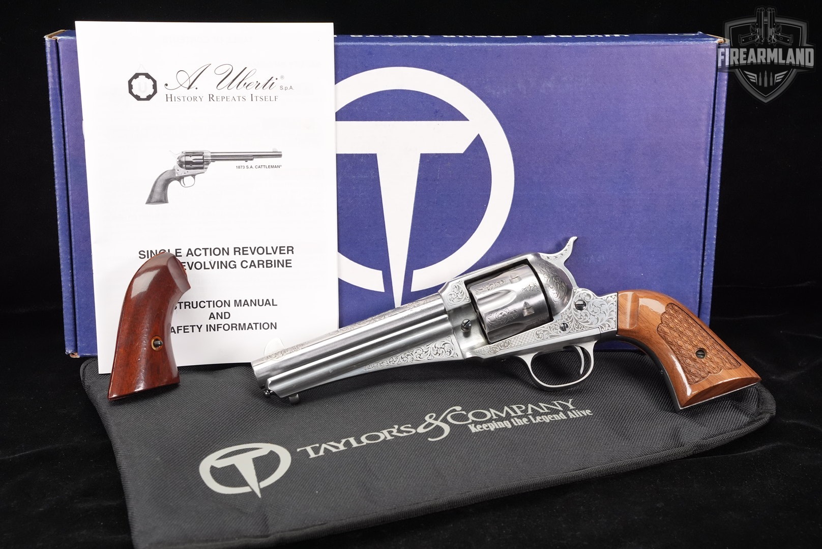 Taylor's & Co 1875 Outlaw White Engraved 5.5" Stainless ITALY +ORIG BOX-img-2