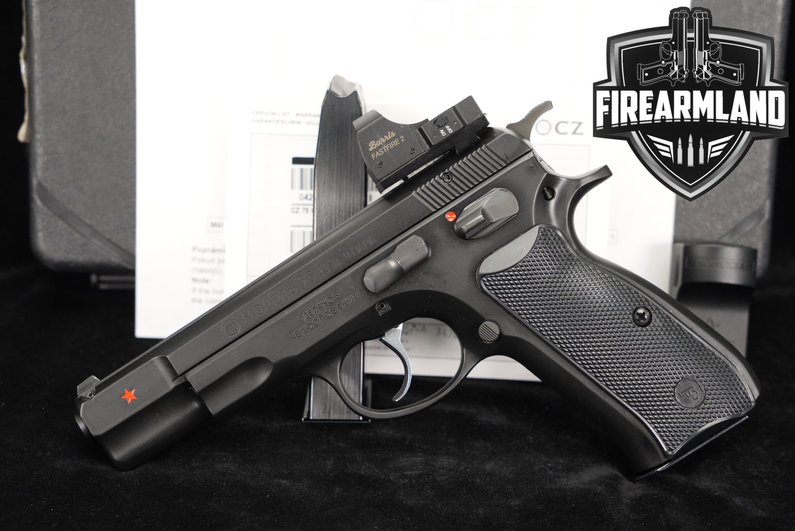 LIMITED CZ 75 B COLD WAR Commemorative CZ75 +2 MAGS, OG CASE, BURRIS OPTICS-img-0