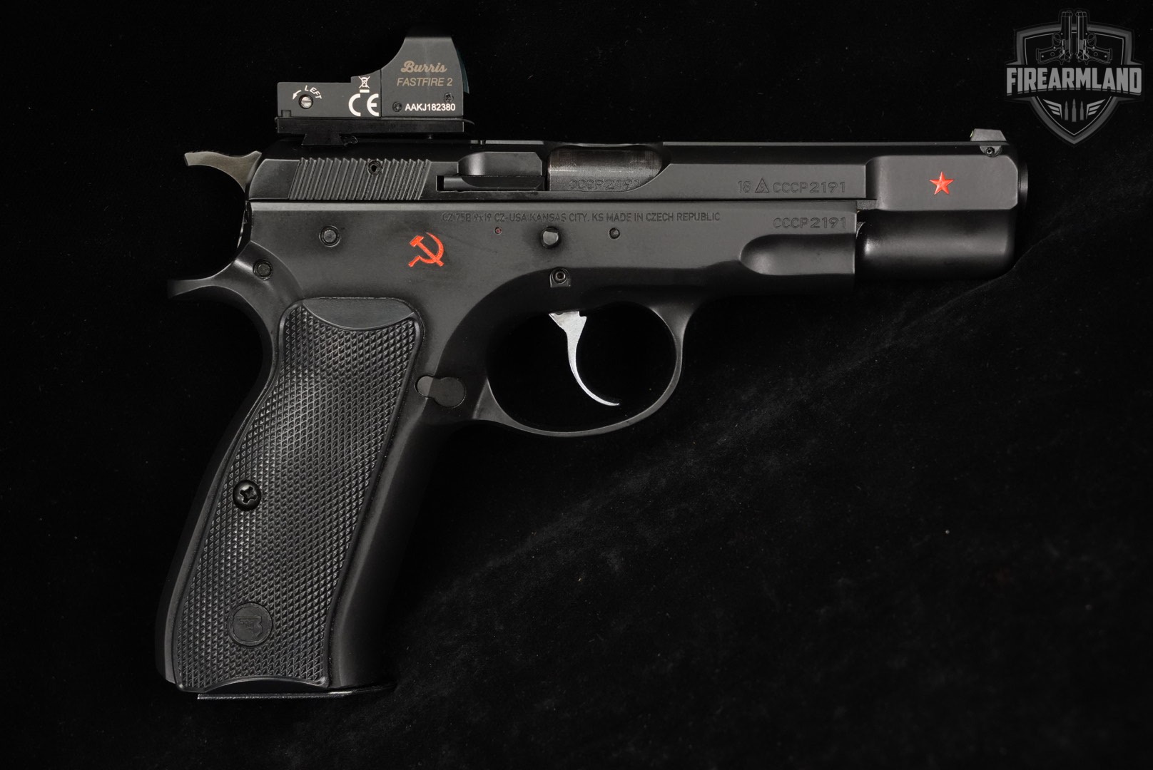 LIMITED CZ 75 B COLD WAR Commemorative CZ75 +2 MAGS, OG CASE, BURRIS OPTICS-img-4
