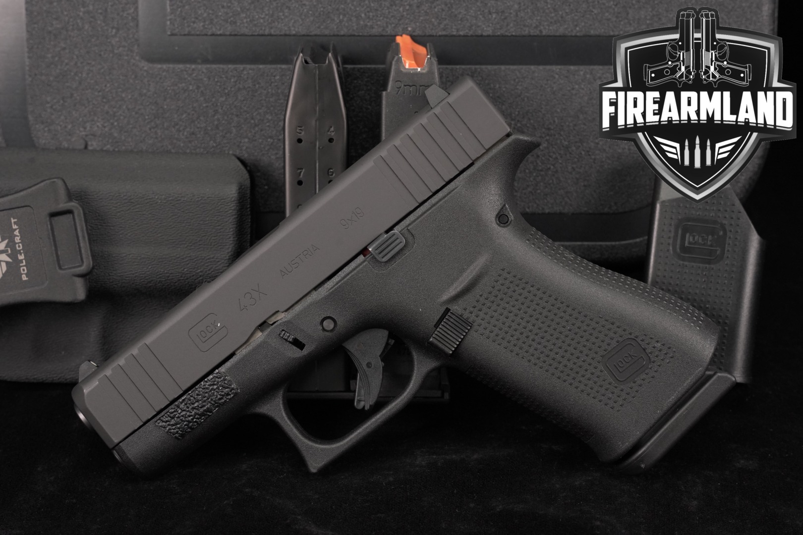 Glock 43X G43X 9mm 3.41" +3 MAGS, ORIG CASE & HOLSTER-img-0