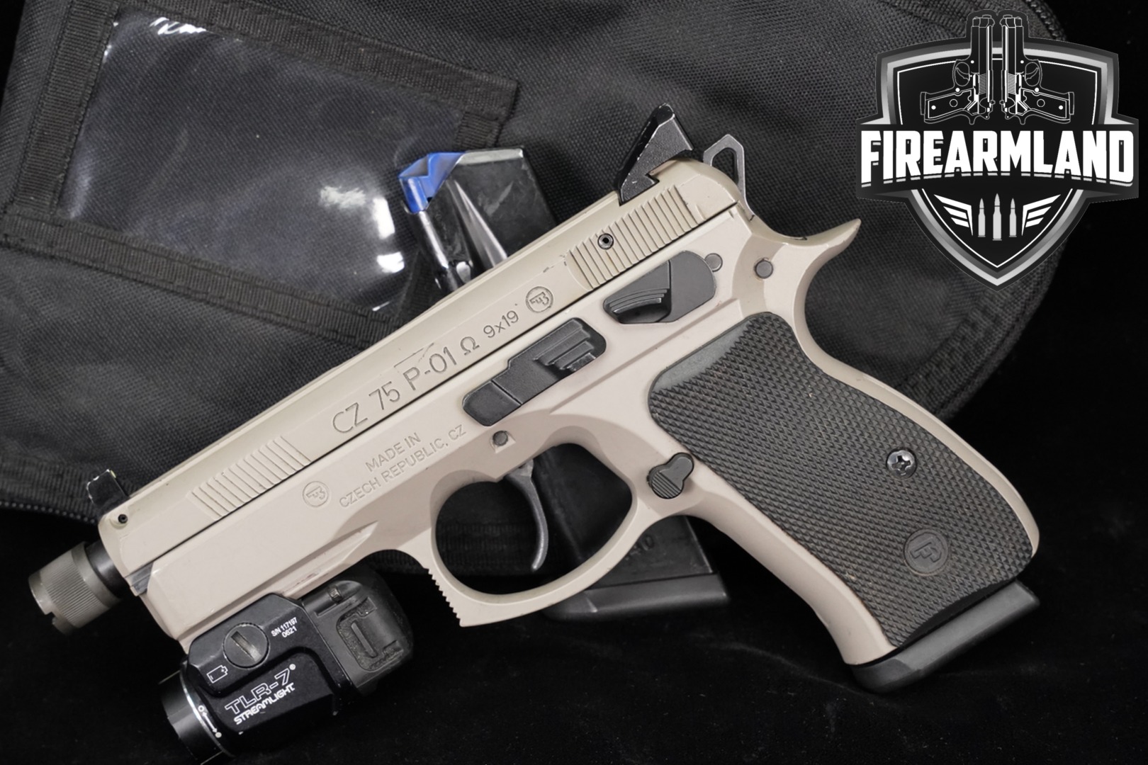 CZ CZ 75 P-01 Ω Suppressor-Ready 9mm Luger Light Earth in Good Condition Thumbnail