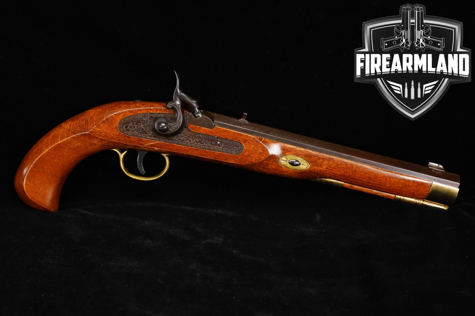 Miroku Firearms Mfg. Co. Ultra-Hi Kentucky Pistol Percussion .45 BPM (Black Powder) Blued & Hardwood in Good Condition Thumbnail