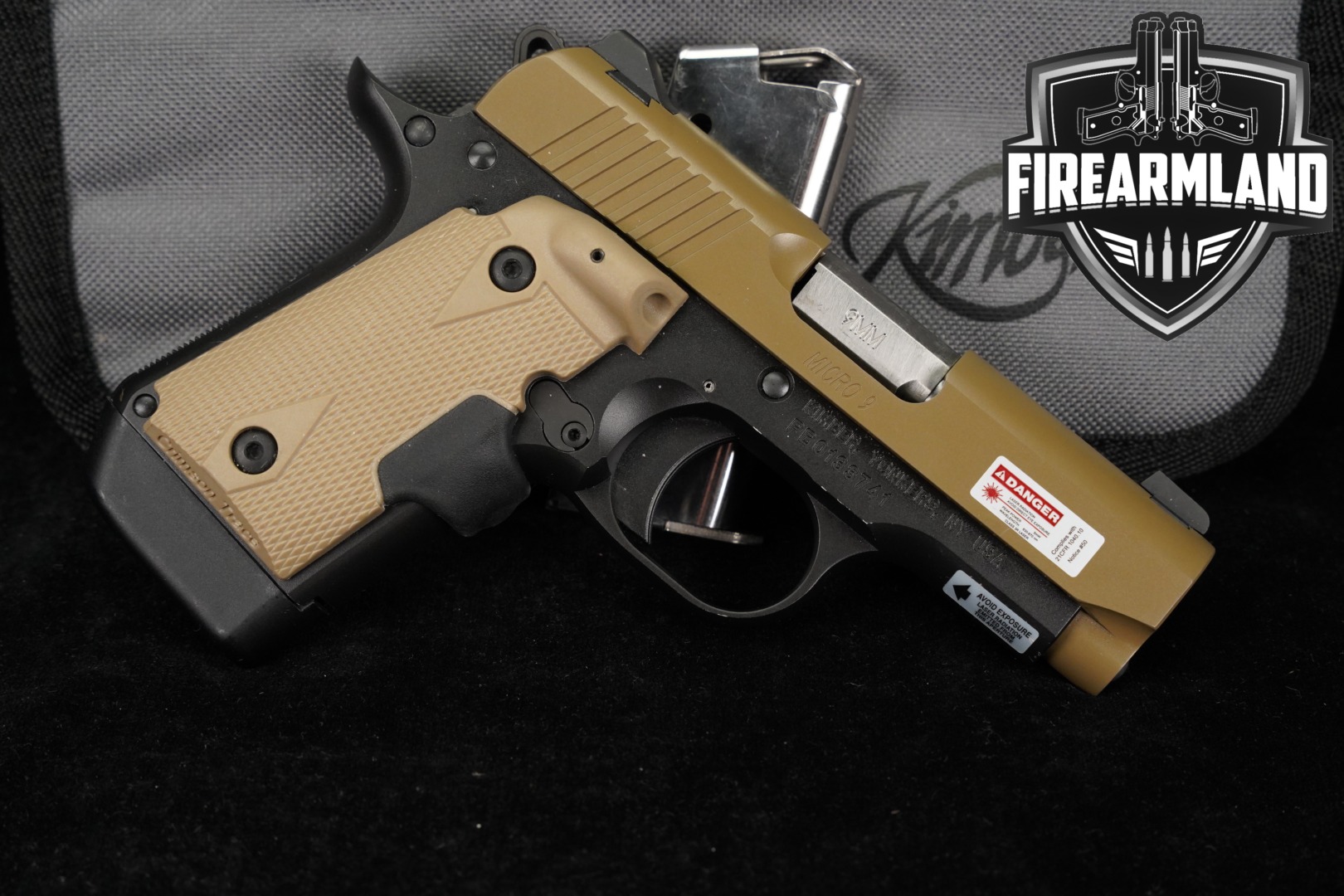 Kimber Micro 9 Desert Tan (LG) 9mm Luger Two-Tone Desert Tan in Very Good Condition Thumbnail