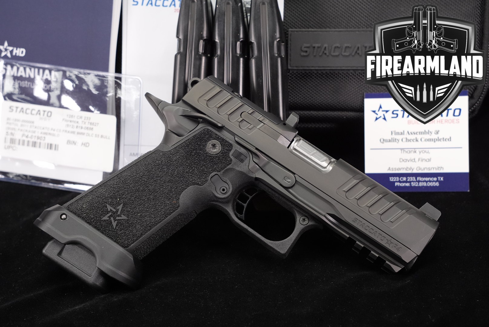 Staccato HD P4 9mm Stainless 1911 2011 +4 MAGS, ORIG CASE & HOLSTER-img-0