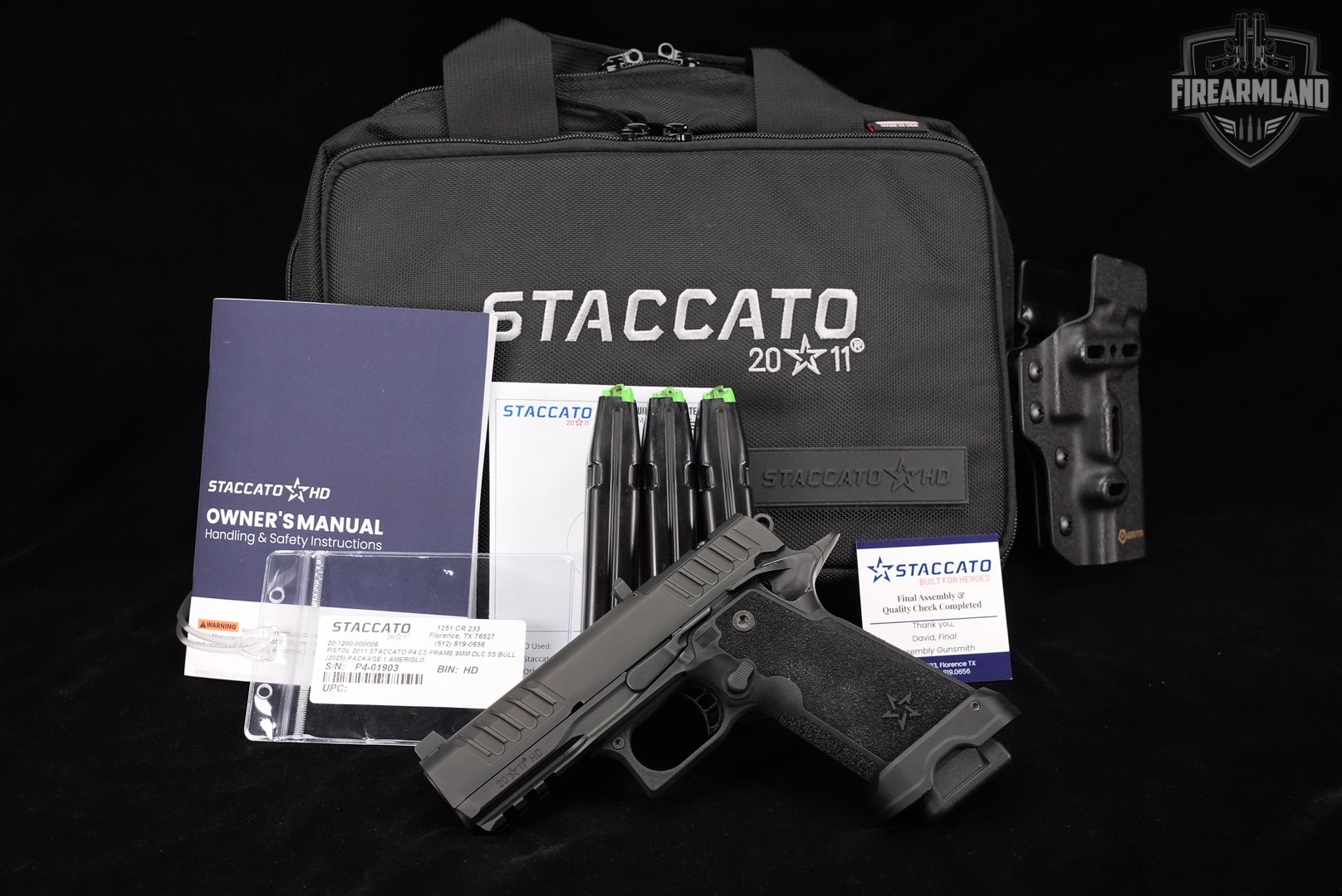 Staccato HD P4 9mm Stainless 1911 2011 +4 MAGS, ORIG CASE & HOLSTER-img-2