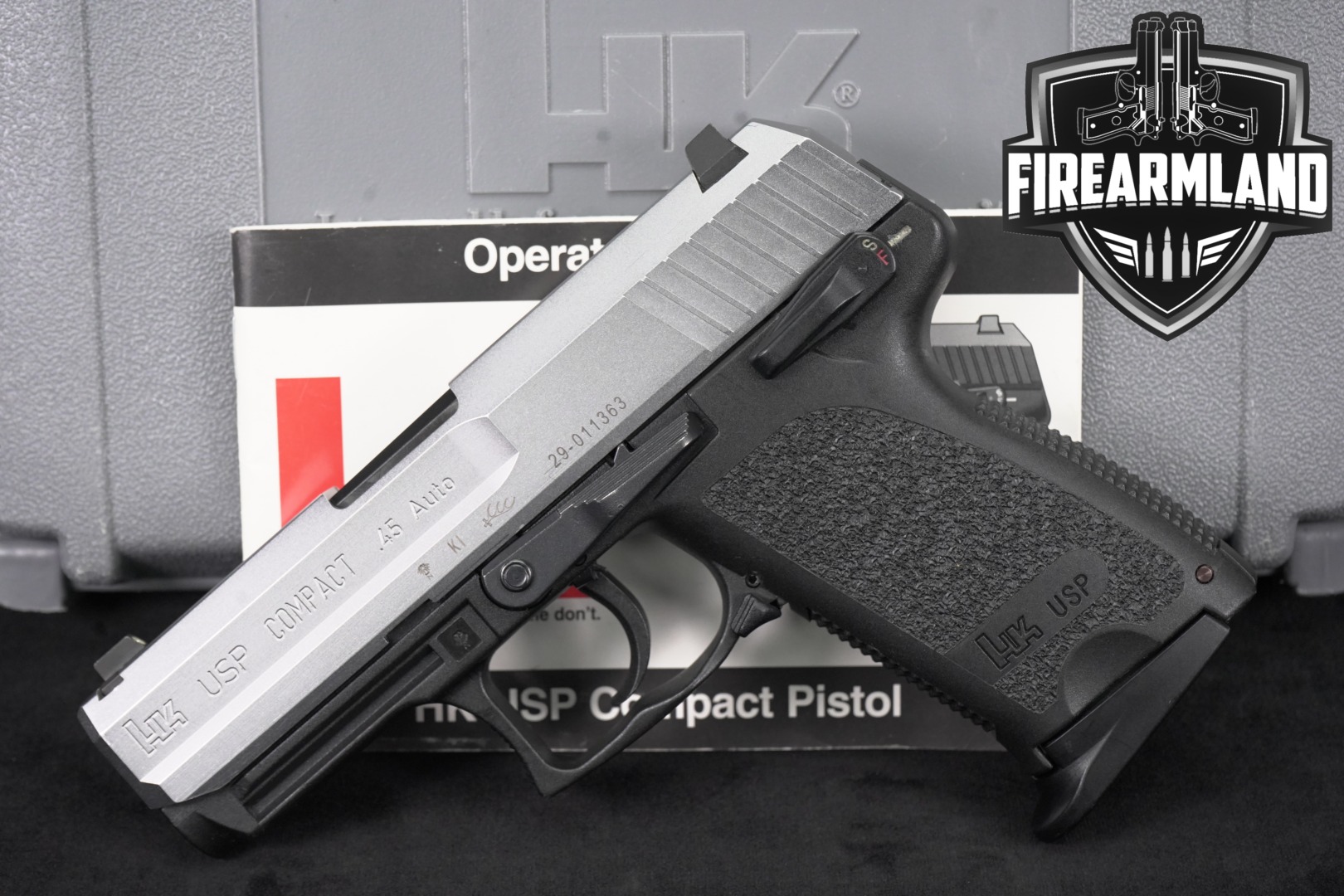 Heckler & Koch (H&K, HK) USP Compact Variant 1 (V1) .45 ACP Two-Tone Stainless in Excellent Condition Thumbnail