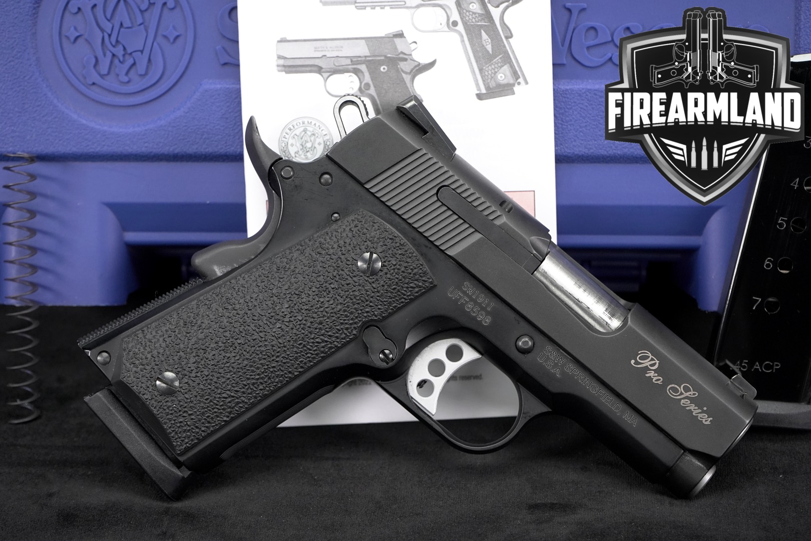Smith & Wesson (S&W) SW1911 Sub Compact, Pro Series .45 ACP Black in Very Good Condition Thumbnail