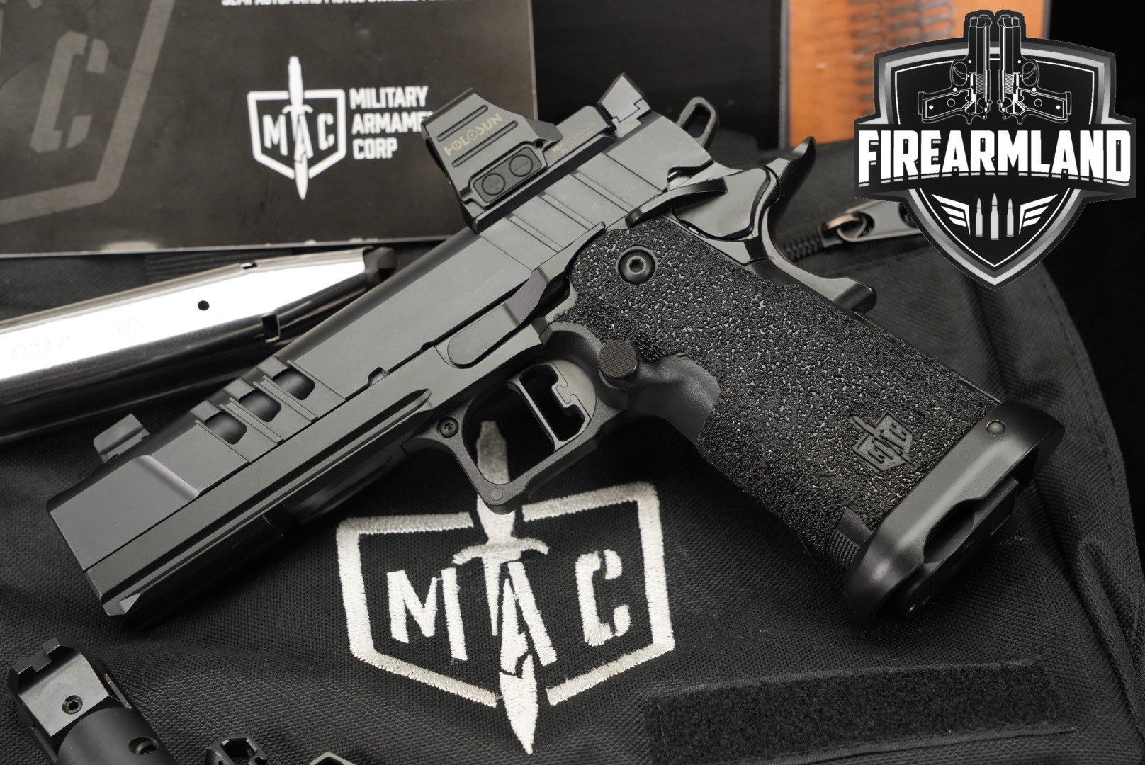 Military Armament Corporation (MAC) MAC 9 DS-D Comp; Capital Rifle Competition Tune 9mm Luger Black in Very Good Condition Thumbnail