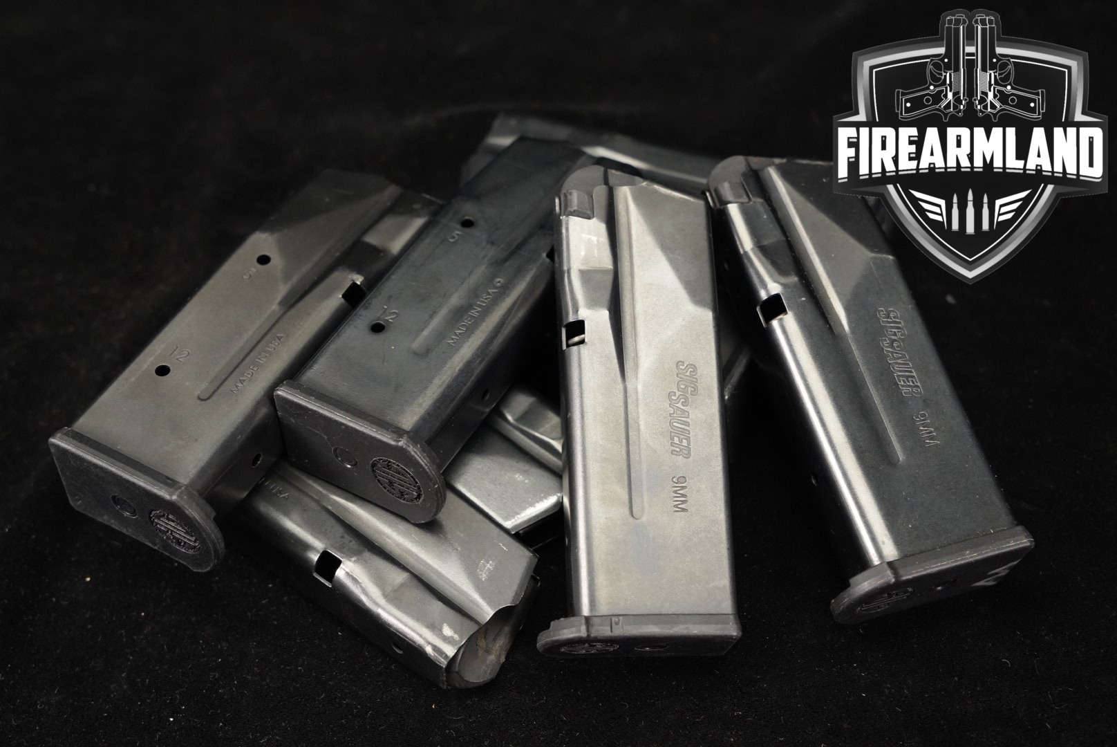 EIGHT (8) Sig Sauer P365 12 Round Magazines 9mm Luger P-365 Mags