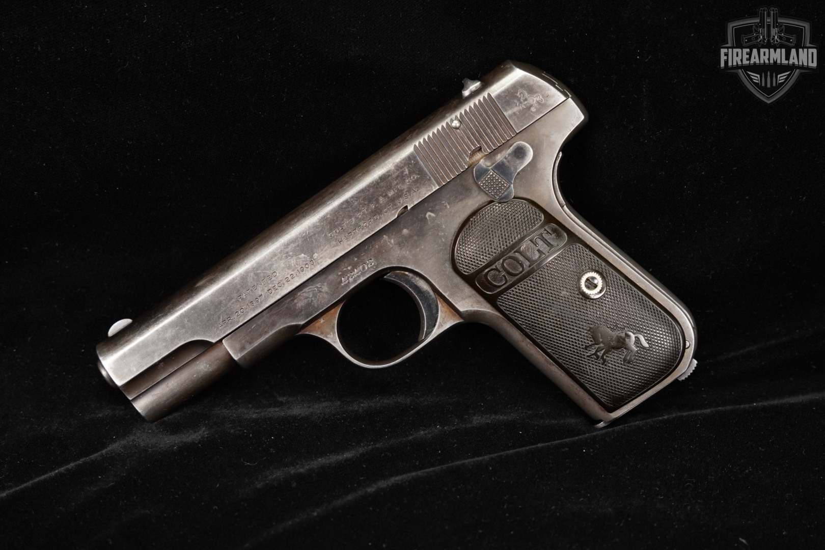 1920 Colt Model 1908 Pocket Hammerless Type III 380 ACP 3.75" Blued-img-2