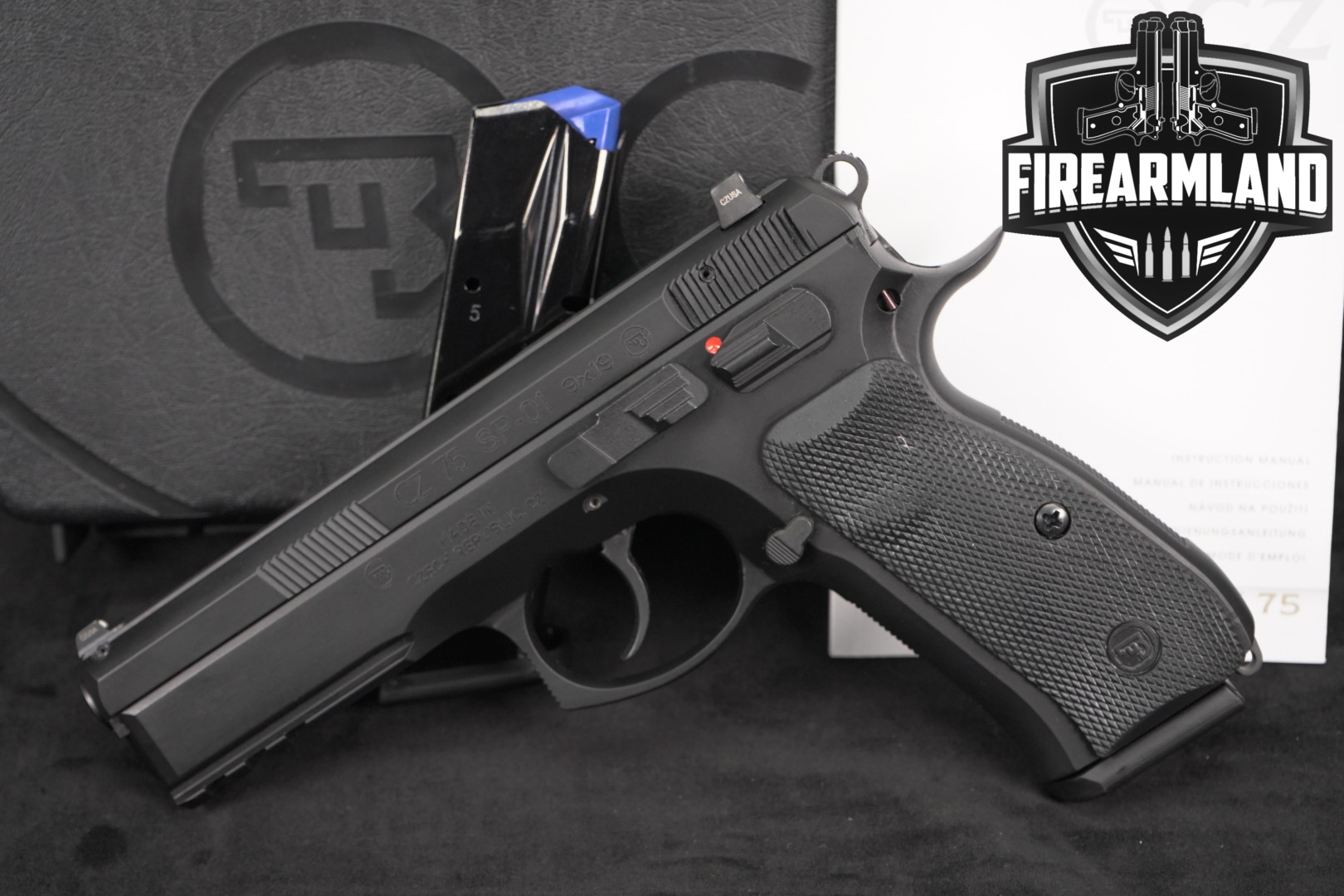 CZ CZ 75 SP-01 9mm Luger Black Polycoat in Excellent Condition Thumbnail