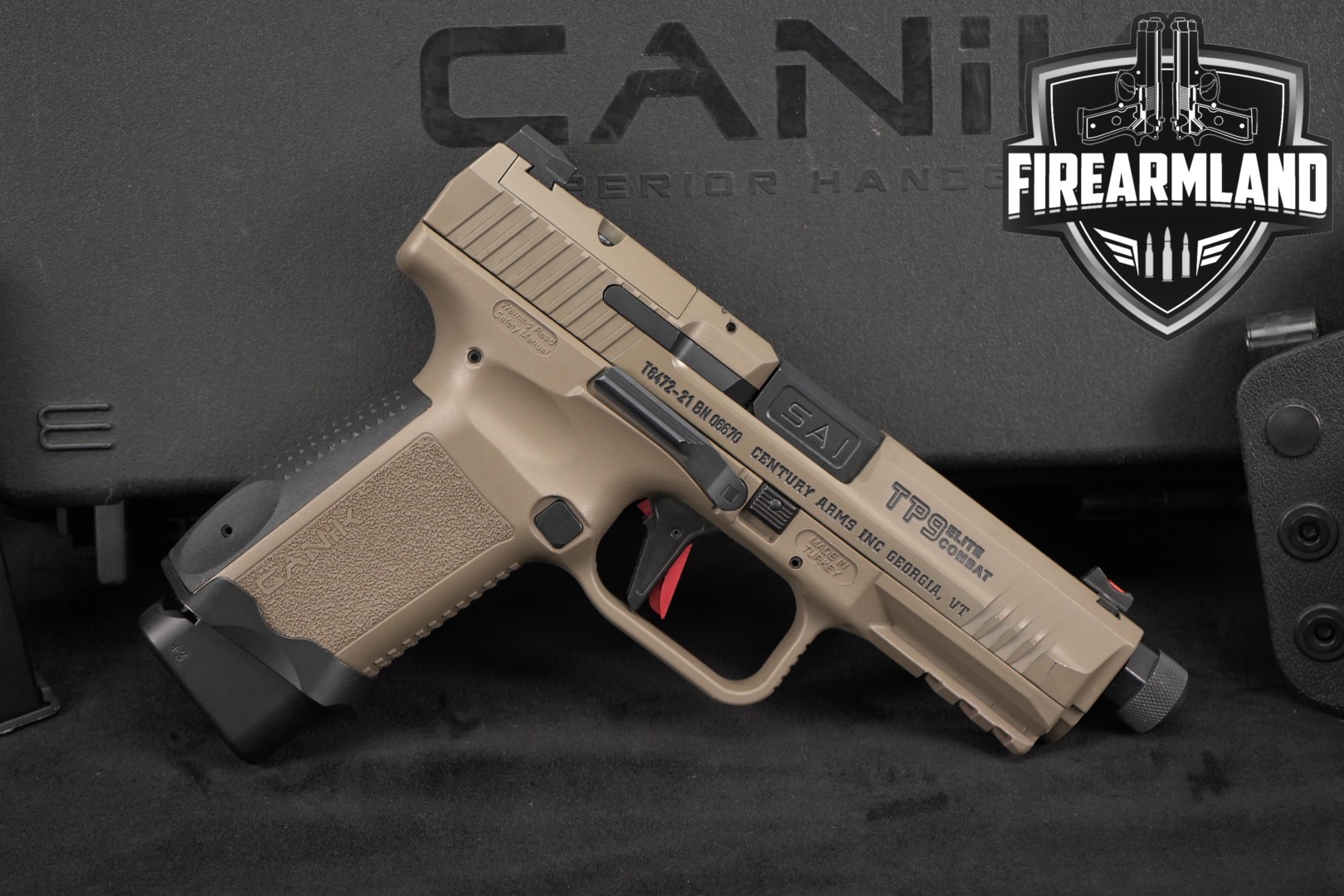 Canik TP9 Elite Combat 9mm Luger FDE in Excellent Condition Thumbnail