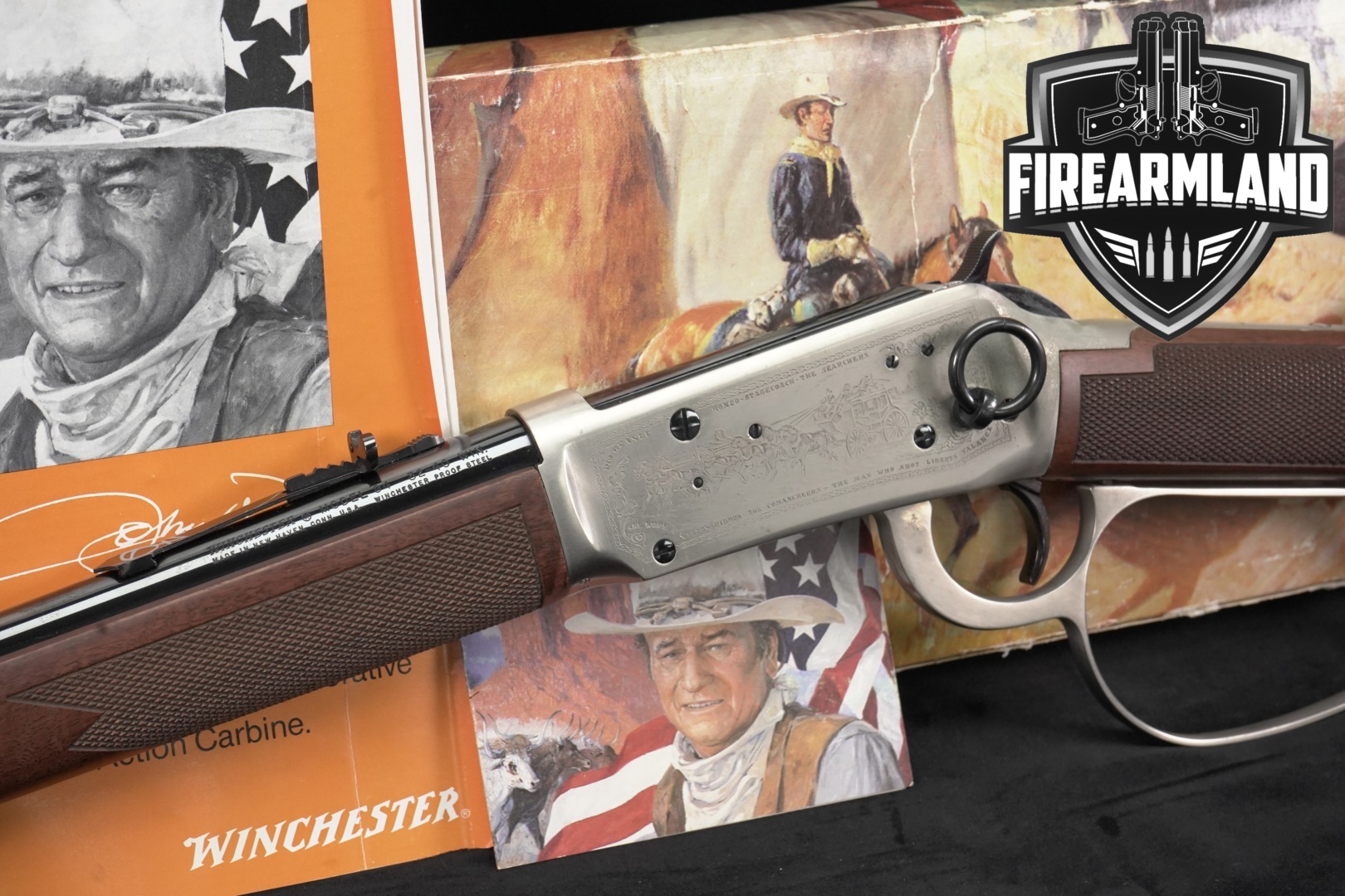 1981 Winchester Repeating Arms Model 94 John Wayne Commemorative .32-40 Winchester French Gray & Walnut in Very Good Condition Thumbnail