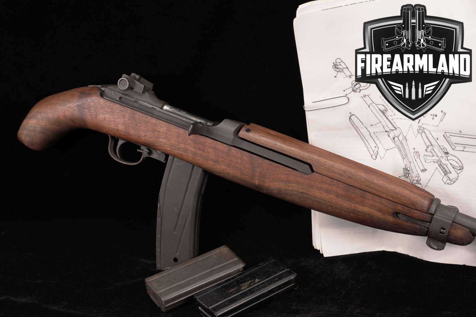 WWII 1943 Inland General Motors Mfg M1 Carbine 30 18" USGI +3 MAGS-img-0