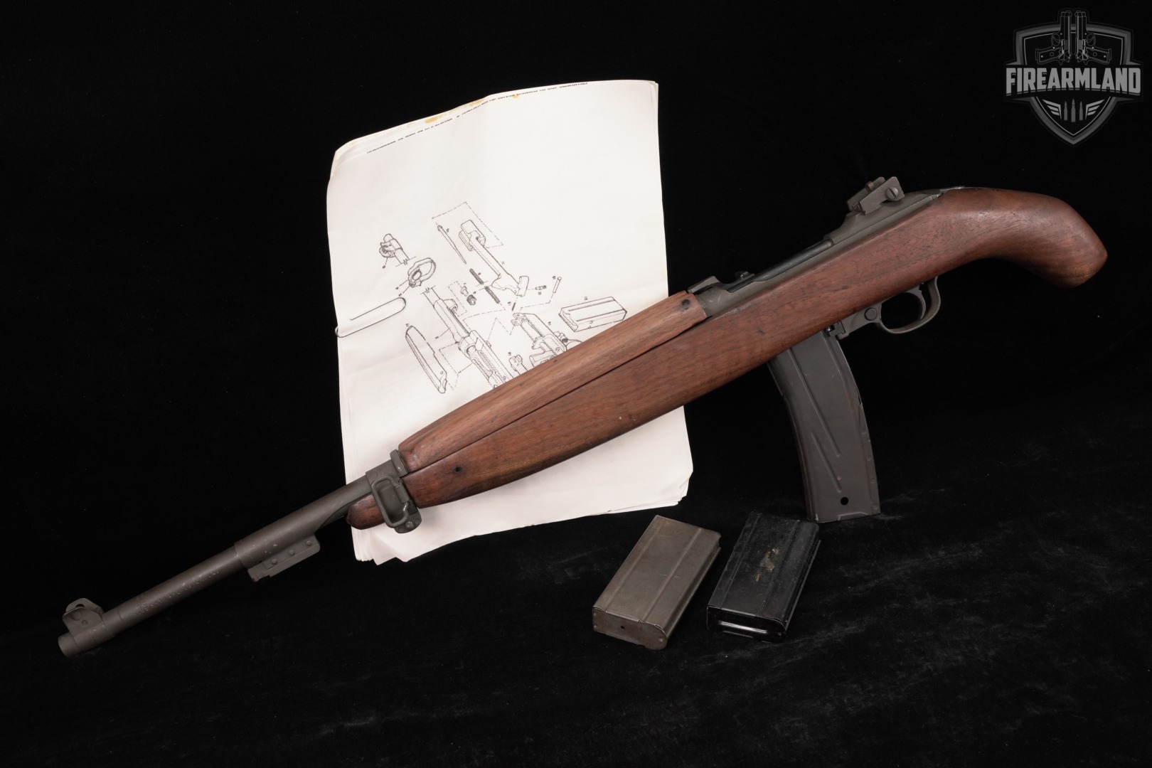 WWII 1943 Inland General Motors Mfg M1 Carbine 30 18" USGI +3 MAGS-img-2