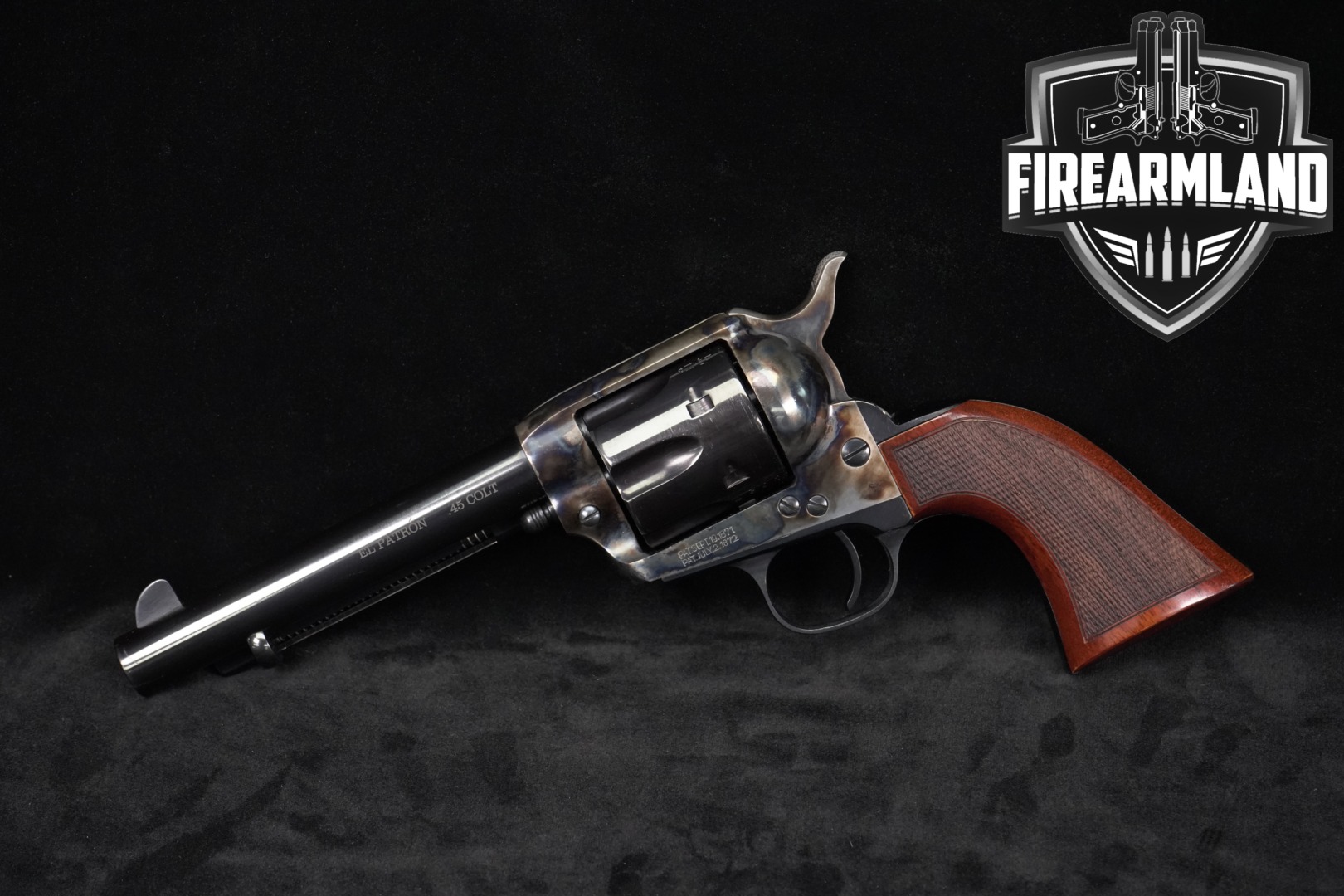 A. Uberti 1873 Cattleman El Patrón, New Model .45 Colt Blued & Color Case-Hardened in Very Good Condition Thumbnail