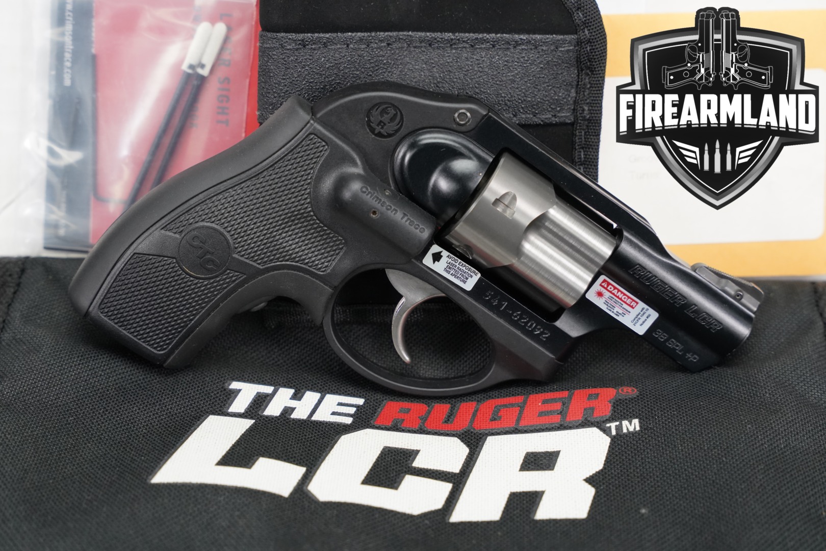 2011 Sturm Ruger LCR .38 Special +P, Crimson Trace Lasergrips .38 Special +P Two-Tone Black & Stainless in Very Good Condition Thumbnail