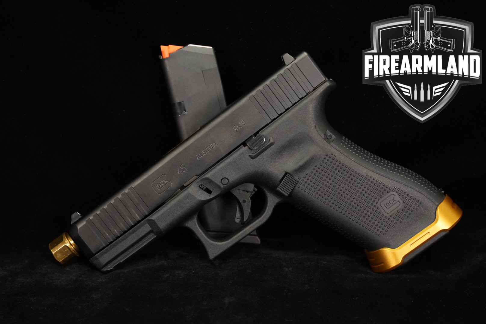 Glock 45 Gen5 G45 Gen 5 9mm 4.5" Gold TiN THREADED +2 MAGS-img-0