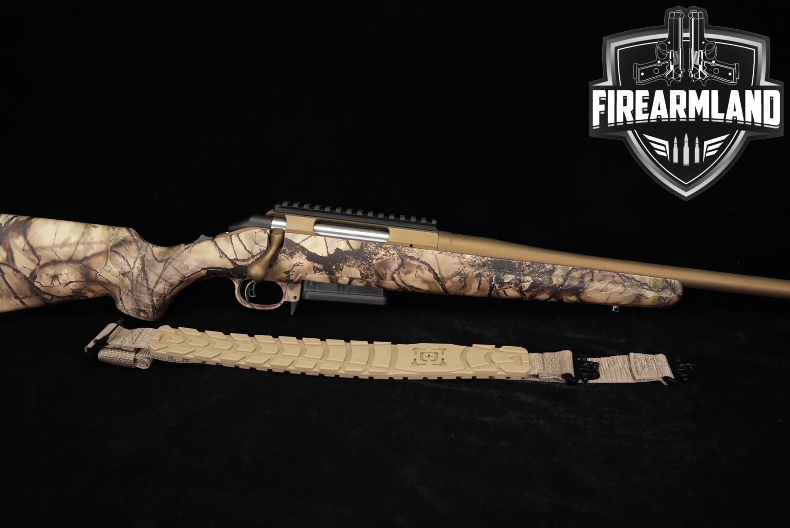 Ruger American Rifle Go Wild Camo I-M Brush / Bronze Cerakote 243 Win 22"-img-0