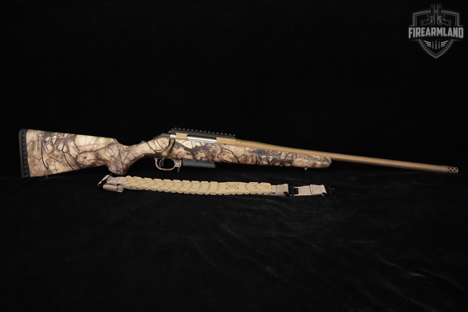 Ruger American Rifle Go Wild Camo I-M Brush / Bronze Cerakote 243 Win 22"-img-3