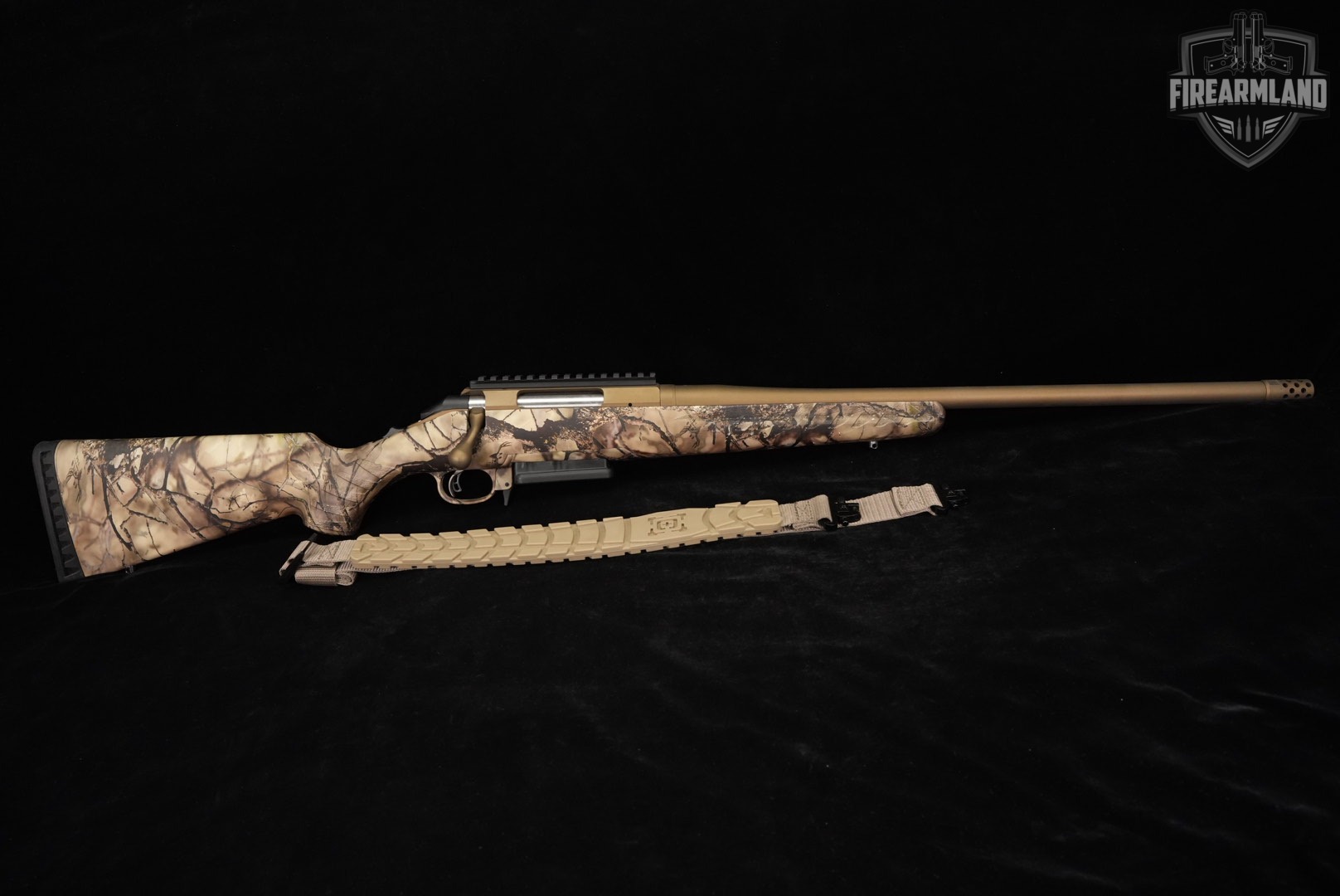 Ruger American Rifle Go Wild Camo I-M Brush / Bronze Cerakote 243 Win 22"-img-4