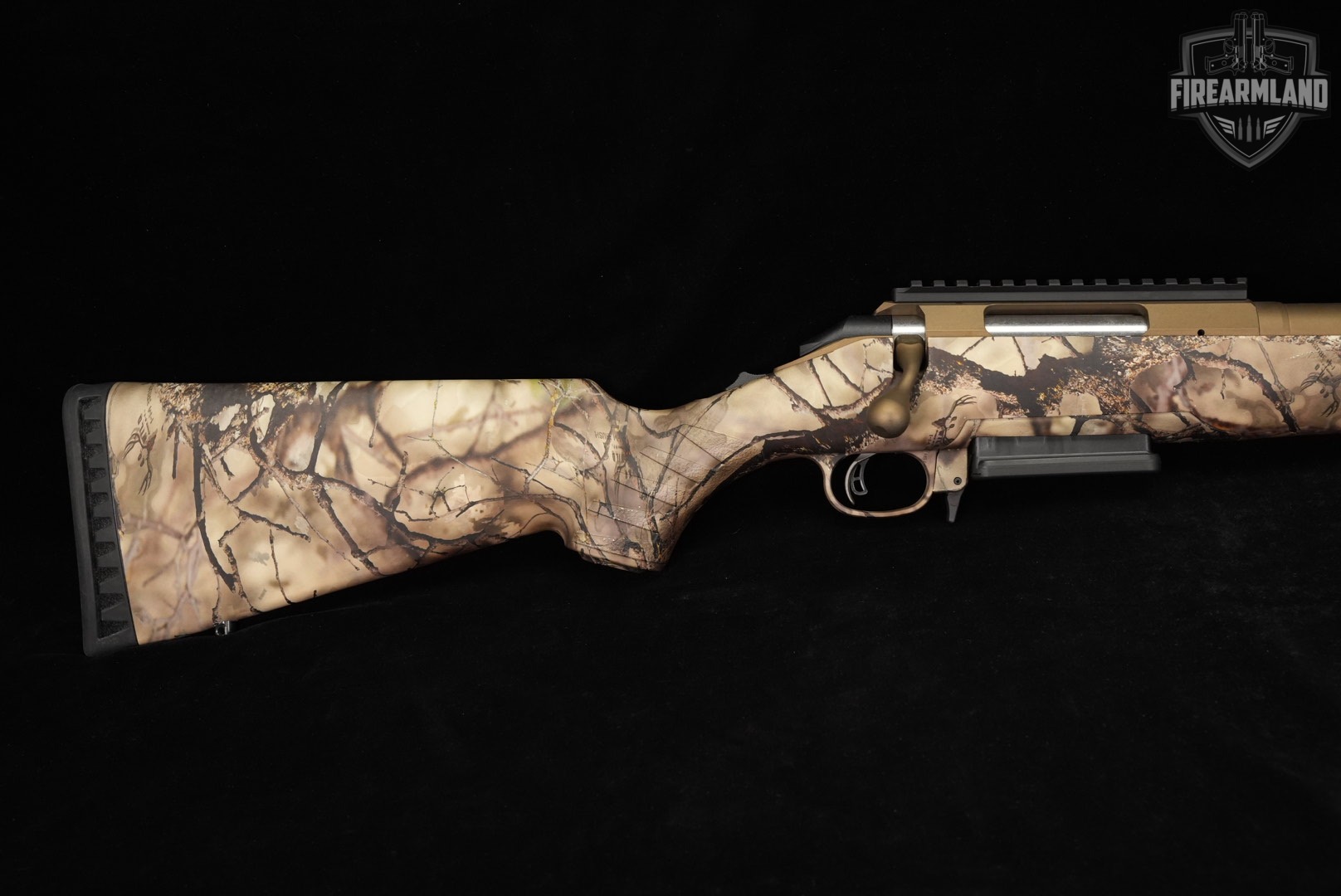 Ruger American Rifle Go Wild Camo I-M Brush / Bronze Cerakote 243 Win 22"-img-5