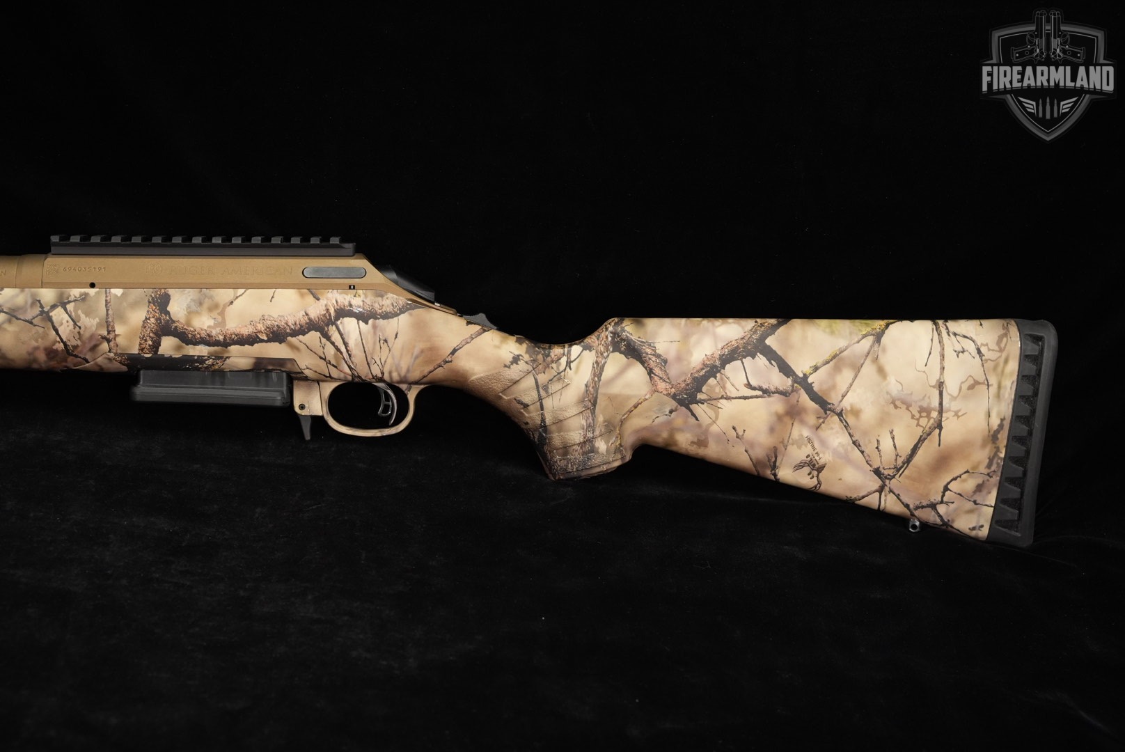 Ruger American Rifle Go Wild Camo I-M Brush / Bronze Cerakote 243 Win 22"-img-9
