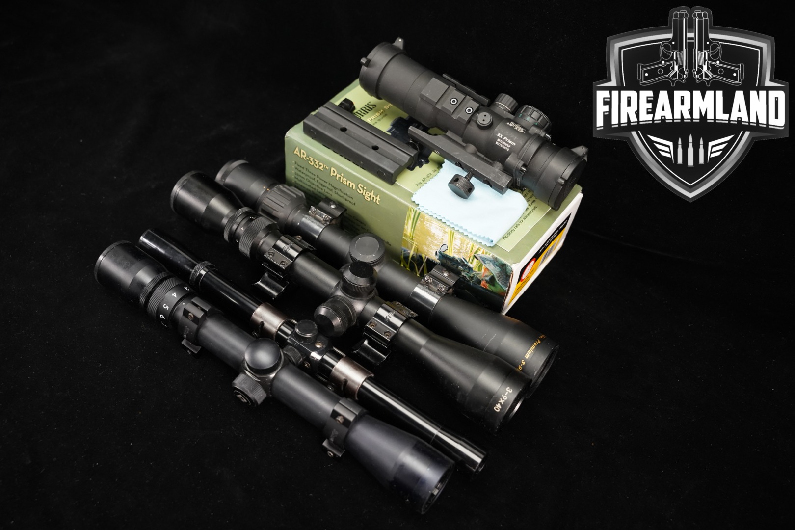 FIVE SCOPE LOT 5 Pack Burris Bushnell Cabela's Universal Riflescope Scopes-img-0