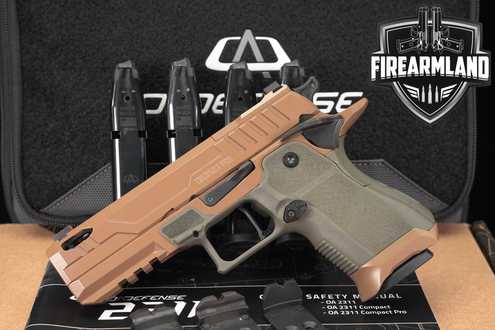 OA Defense 2311 Compact Pro 9mm Luger Tan in Good Condition Thumbnail