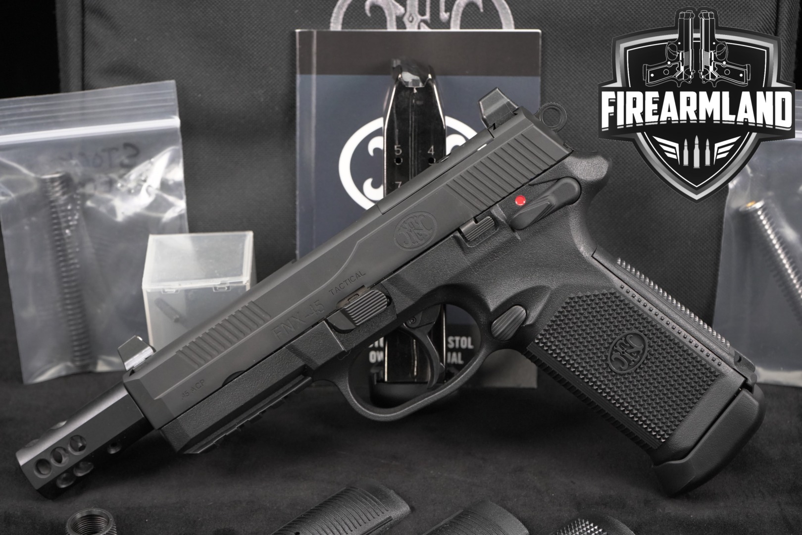 FN Herstal (FNH) FNX-45 Tactical Authentic 460 Rowland Compensator .45 ACP Black in Very Good Condition Thumbnail