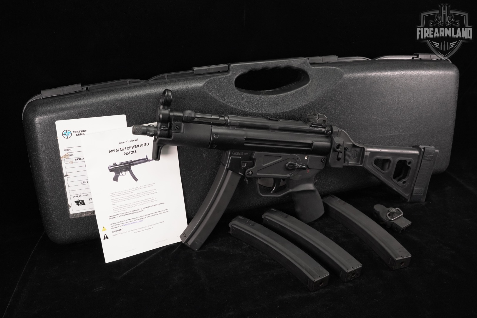 Century Arms MKE AP5-P 9mm MP AP-5 MP5 AP5P MP5K +4 MAGS & ORIG CASE-img-2
