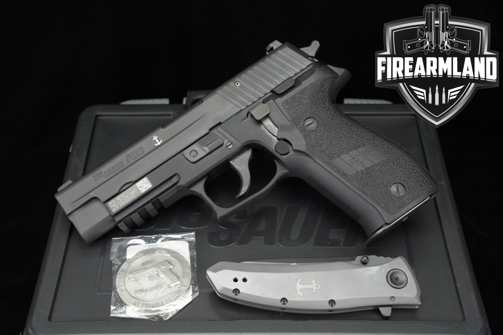 Sig Sauer P226 MK25, Operation Hat Trick (OHT) Special Edition 9mm Luger Black in Excellent Condition Thumbnail