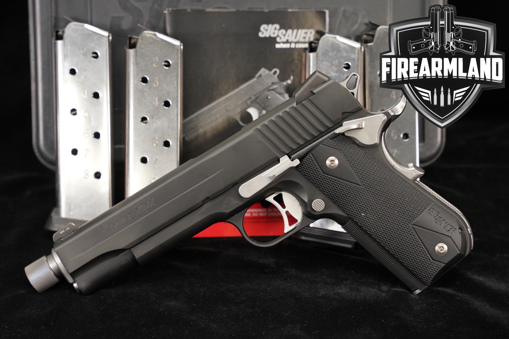 Sig Sauer 1911 Nightmare Full-Size .45 ACP Black in Excellent Condition Thumbnail