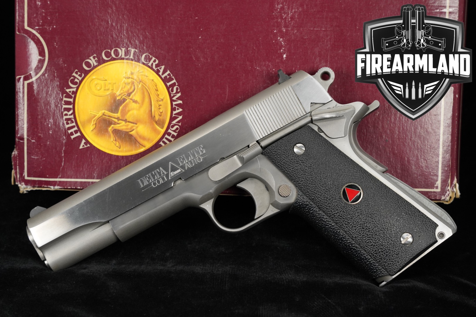 1989 Colt Delta Elite Stainless, First Generation, Pre-Enhanced 10mm Stainless in Very Good Condition Thumbnail