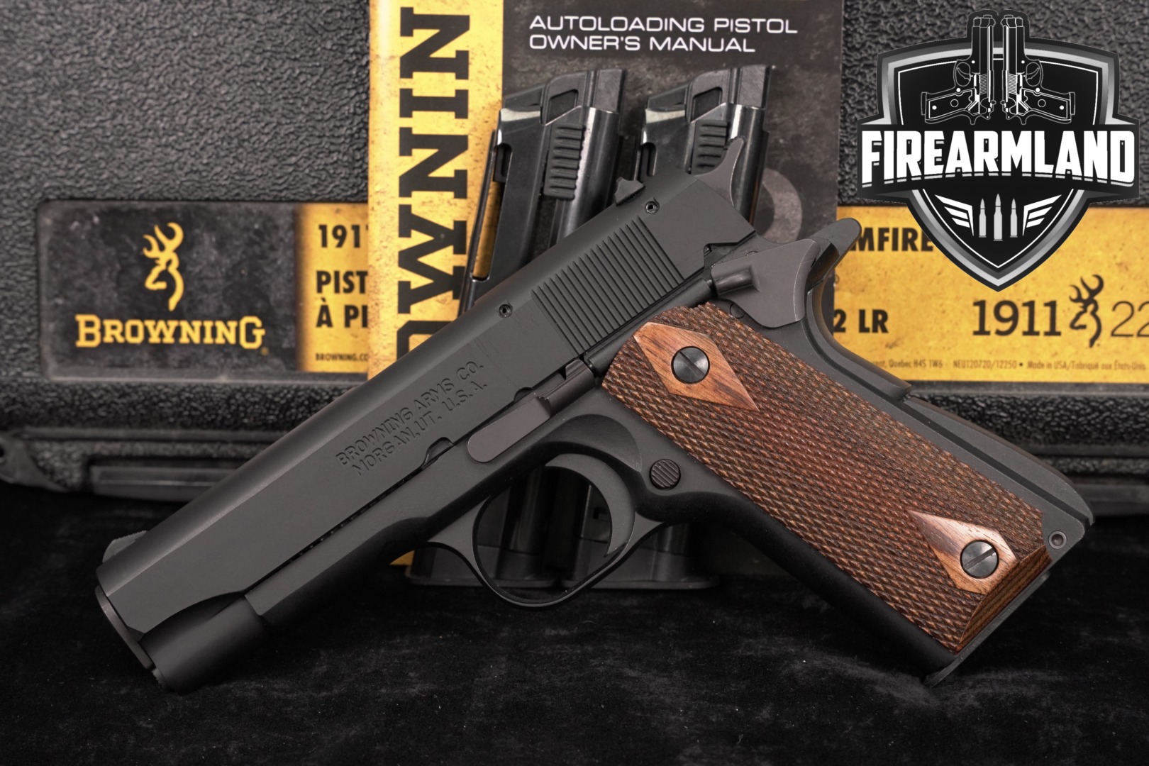 Browning 1911-22 Compact 22LR 3.625" 191122 +3 MAGS & ORIG CASE-img-0
