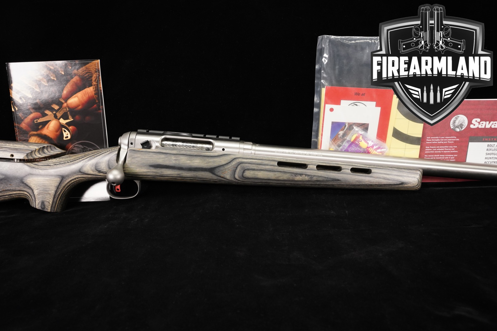 Savage Arms Model 12 Target Series .308 Win. Matte Stainless & Gray Laminate in Very Good Condition Thumbnail