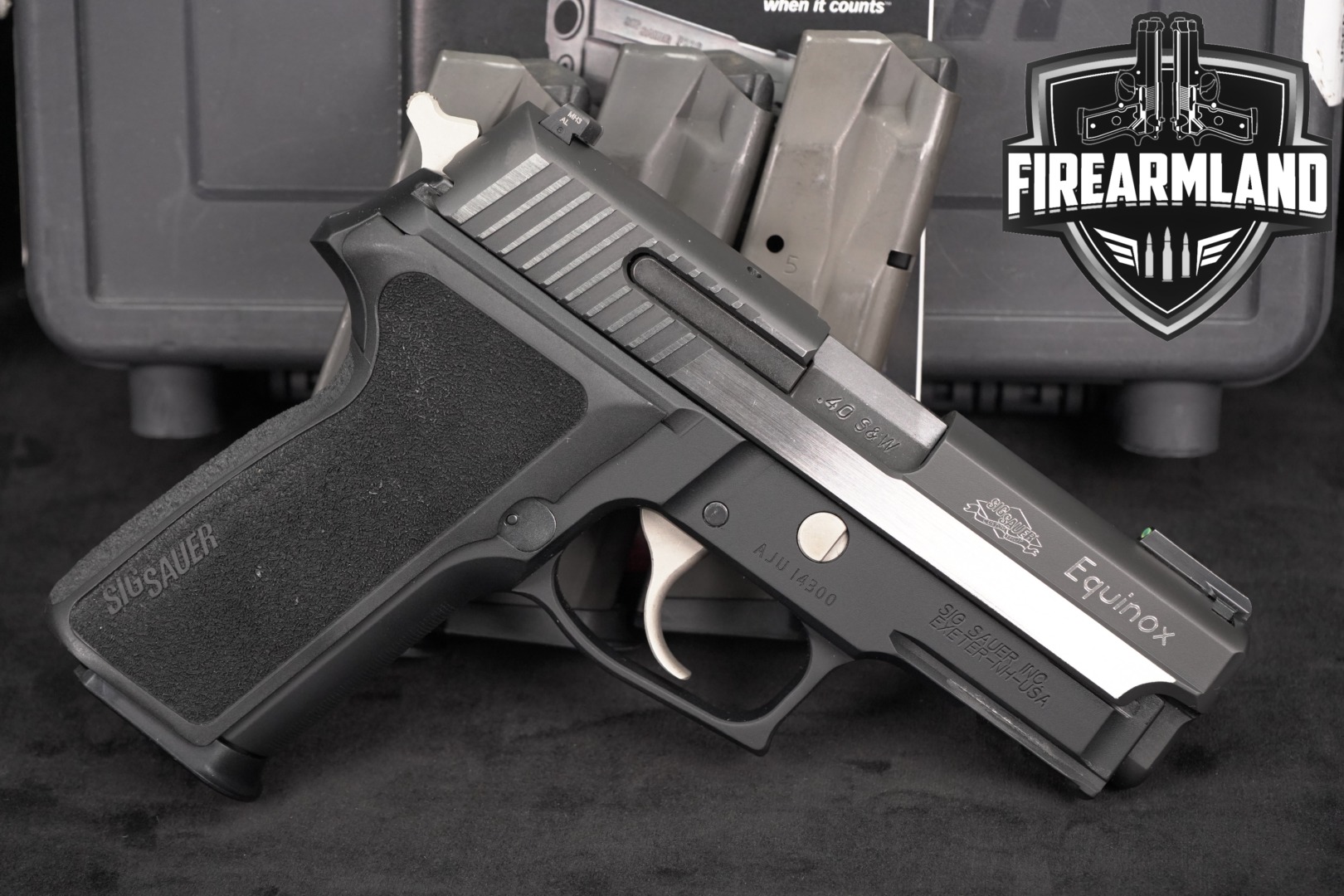 Sig Sauer P229 Equinox; Custom Shop .40 S&W Two-Tone Black & Stainless in Excellent Condition Thumbnail