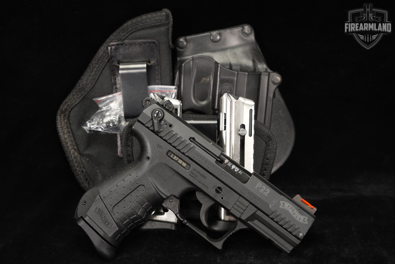 Walther P22 22LR 3.42" P-22 +3 MAGS & HOLSTER-img-2