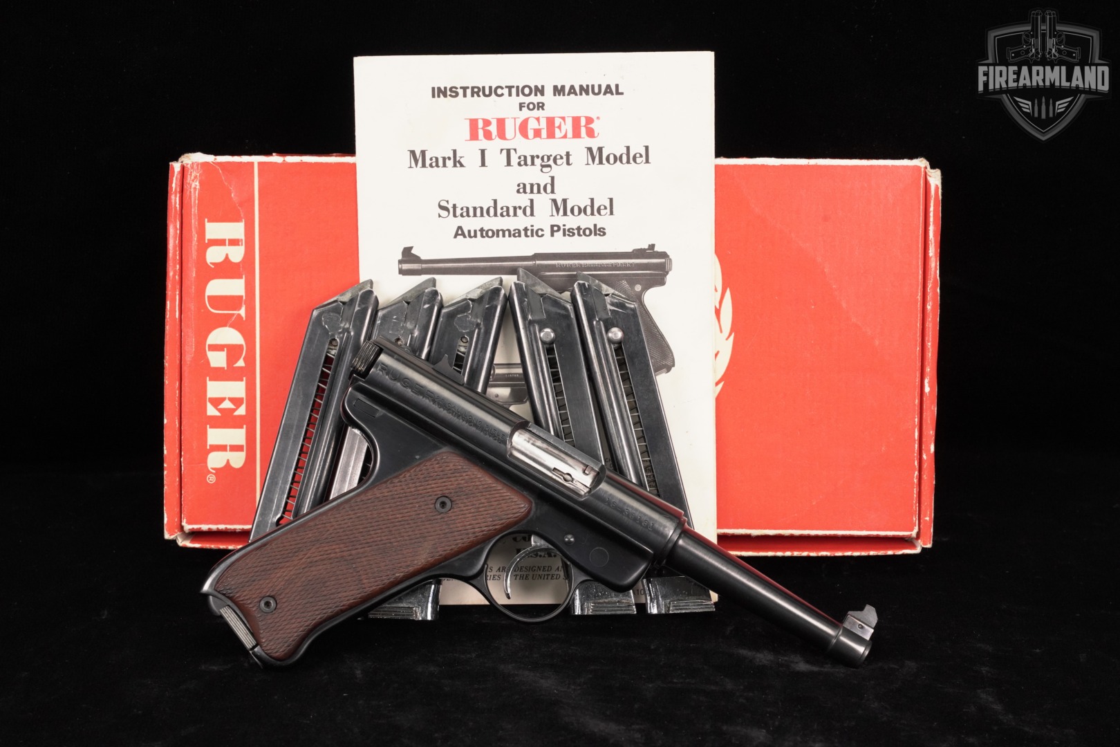 Ruger Standard Model Mark I 22LR 4.75" Blued MK 1 +6 MAGS & ORIG BOX-img-2