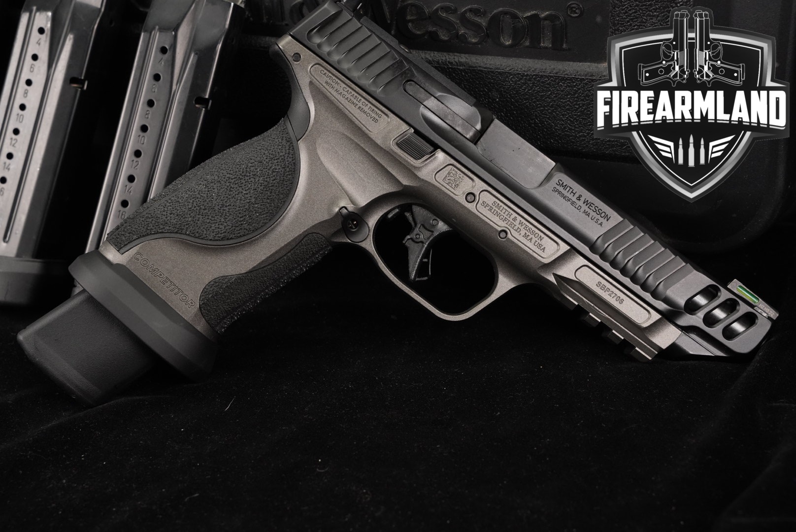 Smith & Wesson (S&W) M&P9 Performance Center M2.0 Competitor 9mm Luger Two-Tone Black & Gray in Excellent Condition Thumbnail