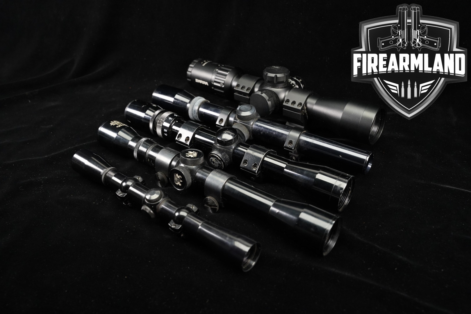 FIVE SCOPE LOT 5 Pack Herter's Bushnell Barra Browning Riflescope Scopes-img-0