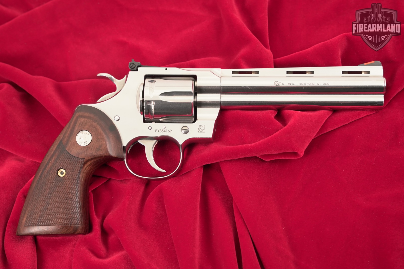 DESIRED Colt Python 357 Magnum 6" Polished Stainless Snake-Gun +ORIG CASE-img-3