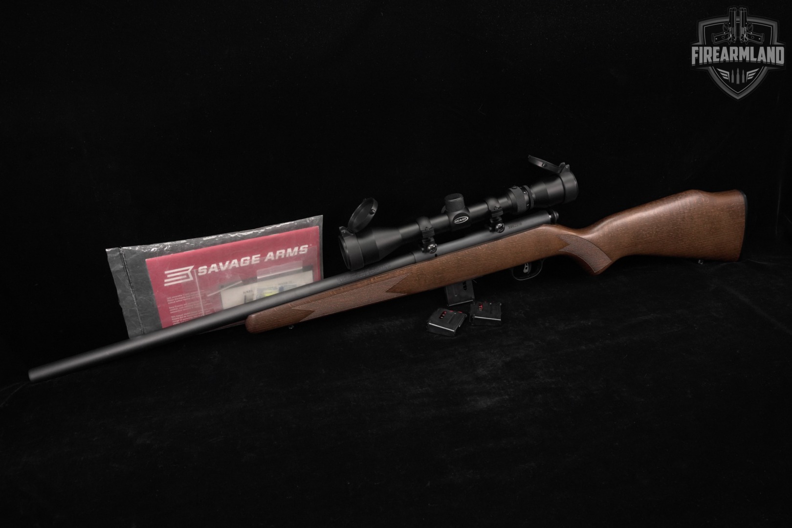 Savage Arms Model 93R17 GVXP 17 HMR 20.5" Blued +3 MAGS, WEAVER SCOPE-img-2