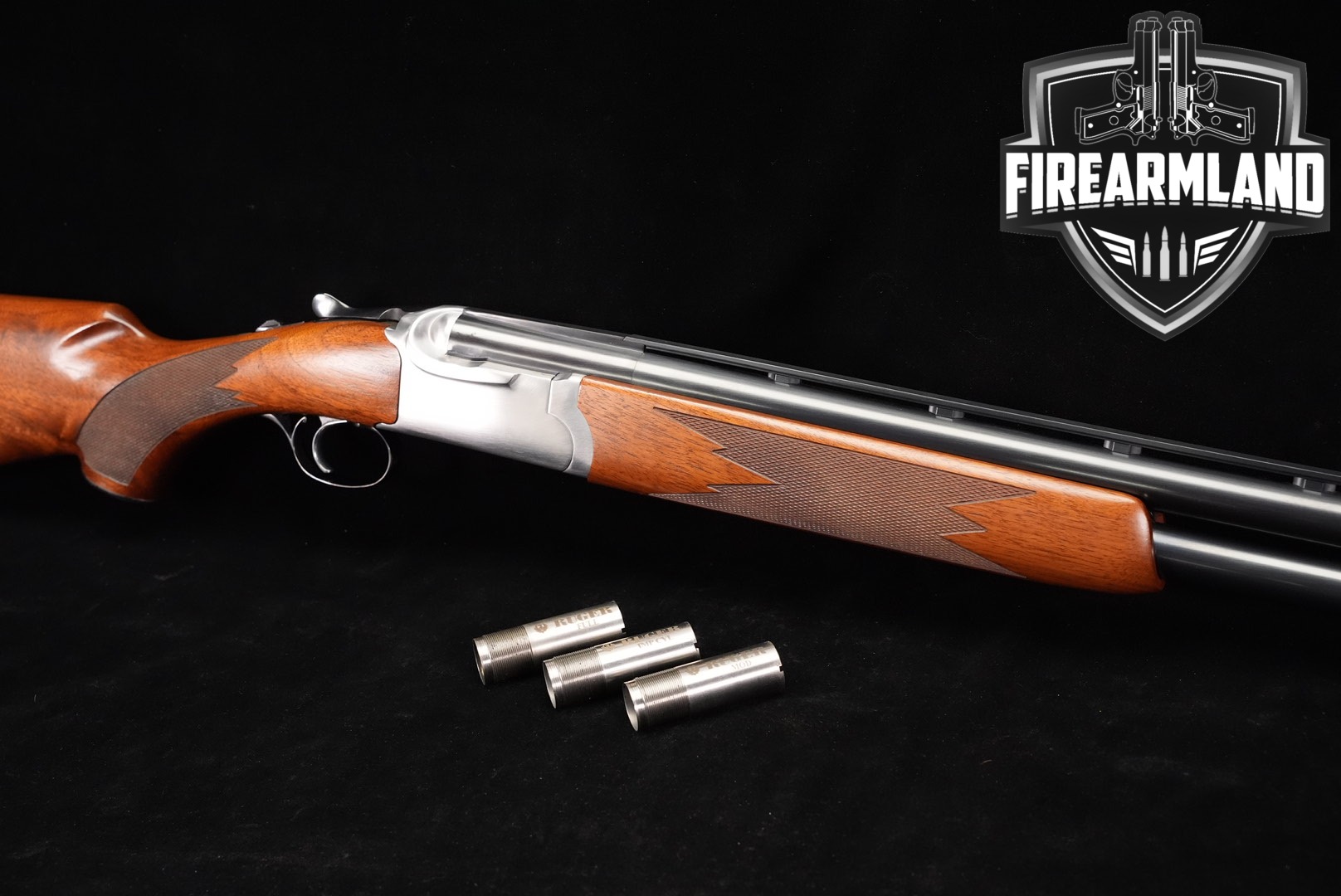 DESIRED 2006 Ruger Red Label 12-Gauge 28 Stainless/Blued & Walnut 3" O/U-img-0