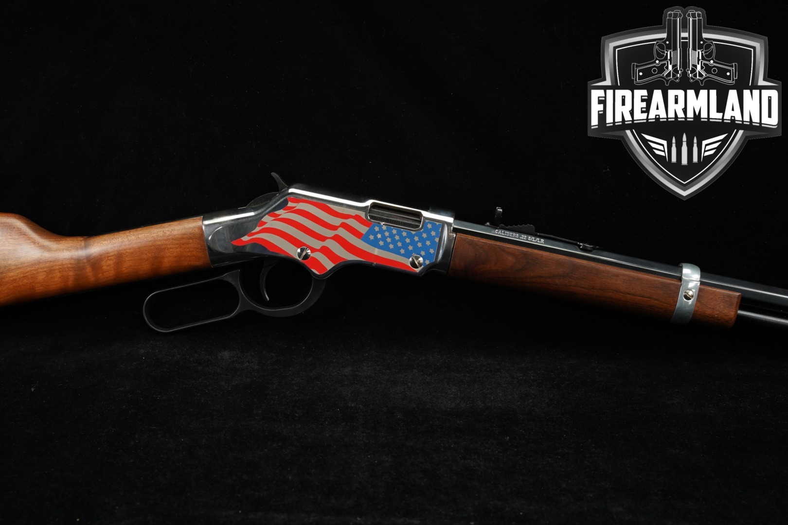 Henry Repeating Arms Golden Boy Silver Patriot Series, Stand For The Flag Edition .22 LR U.S. Flag Cerakote & Walnut in Good Condition Thumbnail