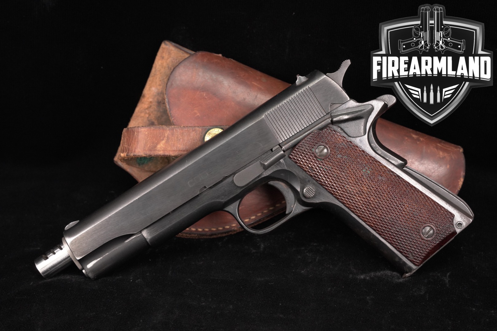 1917 Colt Government Model 38 Super 1911 6" Blued-img-0