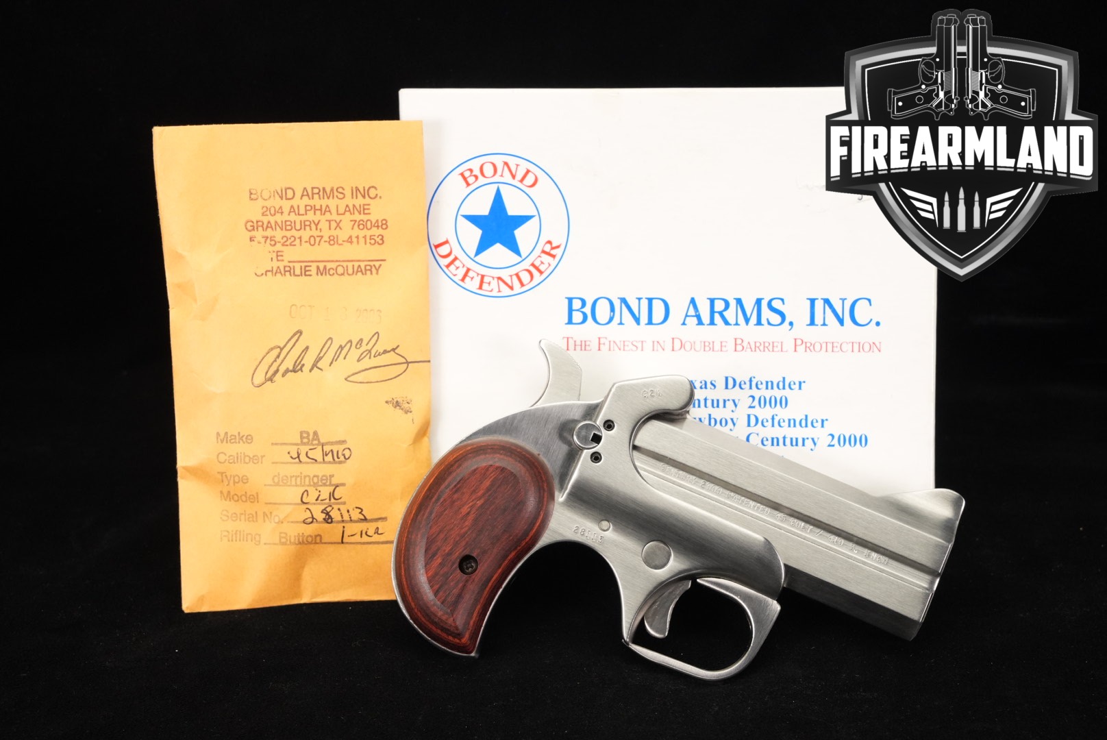 Bond Arms Century 2000 .45 LC/.410 Brushed Stainless in Excellent Condition Thumbnail