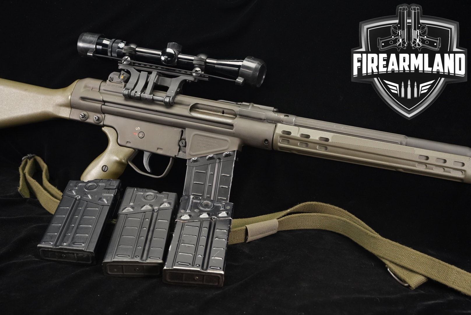 1989 FMP XG3S .308 Win. Black & OD Green in Good Condition Thumbnail